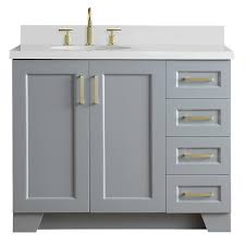 Maybe you would like to learn more about one of these? Ariel D043s R Gry Kensington 43 Right Offset Single Sin Bathroom Vanity Set In Grey With Carrara Marble Countertop Tools Home Improvement Bathroom Vanities Guardebem Com