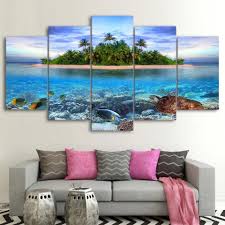 Our beach decor items will bring the beach to you! Piy Hd Beautiful Sunset Sea Wall Art Beach Theme Decor For Bedroom Colorful Home Decor Home Decor Posters Prints
