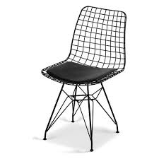 Elizera M1 Siyah Kafes Tel Sandalye Sandalye Siyah Eames