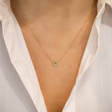 Diamond Necklace, Open Star of David, Adjustable Drawstring Chain, 14k  Yellow, White, Rose Solid Gold, Social Value Fine Jewelry
