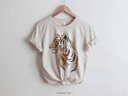 Tiger Graphic Tee Women S Oversized T Shirt Tropical Etsy Ireland