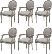 Chaise de salle à manger contemporaine. Casa Padrino Ensemble De Chaises De Salle A Manger Medaillon Baroque De Luxe Gris 57 X