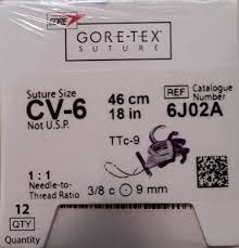 Gore Tex 6j02a Cv 6 Suture Box Of 12 18 Ttc 9 Taper