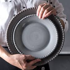Whether you're hosting a party or just need a decorative touch for your table, choose from bed bath & beyond's wide assortment of trays and platters. Simplicity Ceramic Plates European Retro Restaurant Serving Tray Dining Table Beaded Western Steak Dishes Home Kitchen Tableware Special Promo 547f Goteborgsaventyrscenter
