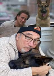 Jim Belushi in the movie K-9 (1989) and today with his new friend ❤