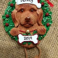 Labradoodle Dog Ornament Personalized 2024 Dog Bone Christmas Ornament Gift  for Dog Lover Love My Custom Dog Memorial Ornament Pet Loss