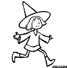 Get crafts, coloring pages, lessons, and more! Halloween Witch Costume Online Coloring Page