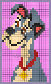 Personnage Disney Belle Et Le Clochard La Belle Et Le Clochard Pixel Art Personnage Coloriage Pixel Art
