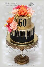 These are very creative ideas that you can diy. Gold Dripping Cake 60th Birthday Cake For Mom 60th Birthday Cakes 60th Birthday Cake For Ladies