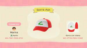 I Think This Has Already Been Done But Here S Ash S Cap From Pokemon Acqr Animal Crossing New Animal Crossing Animal Crossing Qr
