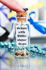 She Leaves A Little Sparkle Wherever She Goes Personalized Etsy In 2021 Bottle Gift Message In A Bottle Friendship Gifts
