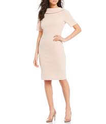 Women S Wedding Guest Dresses Dillard S 3,076 likes · 2 talking about this. adrianna papell v back foldover collar short sleeve sheath dress