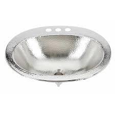 oval bathroom sink with overflow drain