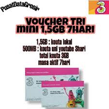 Voucher fisik lokal purwoketo : Harga 1gb Tri 7hari Terbaru Juli 2021 Biggo Indonesia