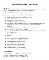 Accounts receivable clerk job profile. 13 Office Clerk Job Descriptions Pdf Doc Free Premium Templates