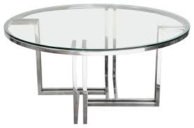 This coffee table will provide your room with a stylish and decorative accent, and it will also acclimate to any place and enrich it. Deko Polished Stainless Steel Round Cocktail Table W Clear Tempered Glass Top Contemporary Coffee Tables By Hedgeapple Houzz