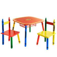 Table 40l x 60w x 44hcm chair :26.8l x 26.8w x 52.5h cm. Crayola Colourful Children S Furniture Set Kids 3pc Table Chairs Buy Online In Andorra At Andorra Desertcart Com Productid 68908679