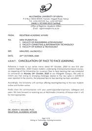 1200 x 897 jpeg 191 кб. Multimedia University Of Kenya On Twitter Notice Please Note That The Face To Face Learning Which Was Due To Commence On 26th October 2020 Has Been Cancelled Owing To Emerging Challenges Related