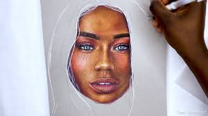 With a little practice you will find that you can gradually subtract color from the drawing with the same degree of control that you get shading with a pencil. Drawing Dark Skin With Colored Pencils And Pan Pastels Youtube