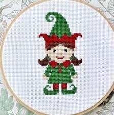 Easy counted cross stitch chart, xstitch, punto croce, embroidery, point de croix, sticken im kreuzstich. Cute Girl Elf Cross Stitch Pattern Instant Download Etsy Cross Stitch Patterns Christmas Xmas Cross Stitch Cross Stitch Patterns