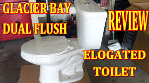 Unhook this rod from the valve and lengthen it this makes the float switch off the valve sooner. Glacier Bay Dual Flush High Efficiency Elongated Toilet Review Open Box Youtube