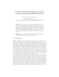 Imrad format refers to a paper that is structured by four main sections: Pdf A Study Of Lexical Distribution In Citation Contexts Through The Imrad Standard