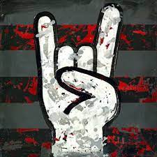 To Rock Harder Rock N Roll Art Stripe Wall Art Art Wall Kids