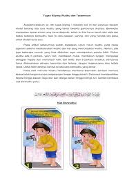 Selain itu, kita harus memperhatikan tata cara berwudhu yang benar dengan keran yang meliputi bacaan wudhu baik doa sebelum wudhu maupun doa selesai wudhu, termasuk juga rukun wudhu sebelum jangan sampai kita menyalahartikan terhadap tatacara wudhu yang benar dengan keran. Tugas Kliping Wudhu Dan Tayammum