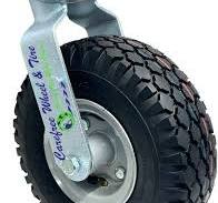 410/350-4 (10"x3") Caster Wheel Assembly With Swivel Plate, NO Brake and  Pneumatic Tire
