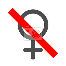 Keine Frauen Erlaubten Zeichen Frau Verboten Manner Nur Symbol Leinwandbilder Bilder Hintergrund Weiss Schwarz Myloview De