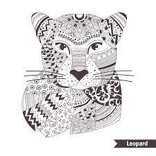 Ascend leopard for coloring line art pages. Leopard Coloring Book Stock Vector Illustration Of Line 74047324