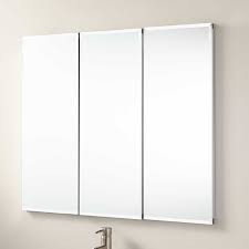 Recessed medicine cabinets sit inside a hole in the wall to create a minimal protrusion and take up less wall space. Modern Recessed Medicine Cabinet Signature Hardware