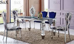 Serving torrance, redondo beach, south bay ca. Modern Home Stainless Steel Glass Dining Room Furniture With Rectangle 59 Dining Table China Furniture Modern Furniture Made In China Com