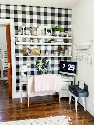 Most men and women overlook decorating and organizing a laundry space, but since you spend significant time doing laundry, it is reasonable plan it correctly. Black And White Plaid Office Craft Room Remodel Three Work Zones