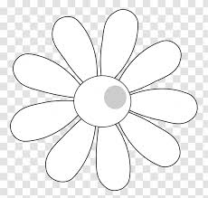 • start with drawing a larger circle and a smaller circle inside it. Line Art Flower Black And White Drawing Clip Petal Daisy Cliparts Transparent Png