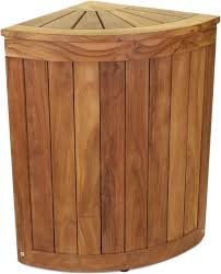 Contoured to tuck into any corner, our wicker corner laundry hamper is perfect for bathrooms, bedrooms and any room you need stylish but discrete storage. Millwood Pines Milliron Corner Teak Laundry Hamper Wayfair