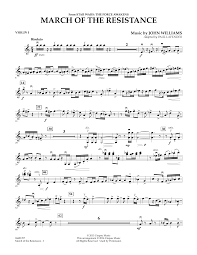 We have noticed many searches for popular violin sheet music on our site. March Of The Resistance From Star Wars The Force Awakens Violin 1 Sheet Music Paul Lavender Orchestra
