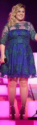 Who Made Kelly Clarkson S Blue And Green Lace Dress Green Lace Dresses Dresses Lace Dress