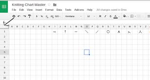 Fiber Craft Mama Making Knitting Charts In Google Sheets