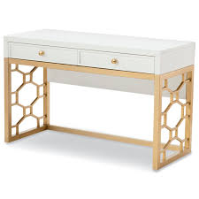 Rachael Ray Home By Legacy Classic Chelsea 7810 6100 2 Drawer White And Gold Desk O Dunk O Bright Furniture Table Desks Writing Desks Shop wayfair for all the best gold desks, white & gold desks.