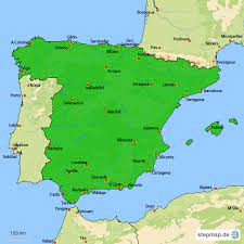 Unsere weltkarten sind in mehreren tollen varianten erhältlich. Stepmap Spanien Stadte Landkarte Fur Spanien