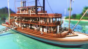 Game boy in a scientific calculator (gb pocke. Floating Restaurant Vintage Boat By Plumbobkingdom From Mod The Sims Sims 4 Downloads