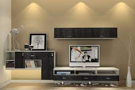 Modern Lcd Tv Unit Design Idea Id1020 Lcd Cabinet Unit Design Ideas Home Interior Disigns Interior Des Wall Mounted Tv Unit Wall Mounted Tv Tv In Bedroom
