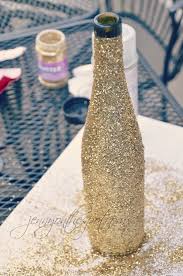 Tutorial For Diy Glittered Wine Bottles Glitter Wine Bottles Wine Bottle Diy Glitter Diy