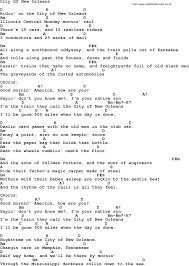 The critical success of the album shotgun willie (1973), combined with the critical and commercial success of red headed stranger (1975) and stardust (1978), made nelson one of. City Of New Orleans Lyrics Willie Nelson Lyricswalls