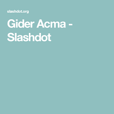 Gider Acma Slashdot