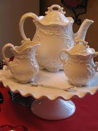 Milk Glass Tea Set Glass Tea Set Milk Glass Collection Milk Glass