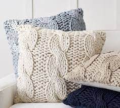 Eastsure chunky knit pillow arm knitting throw hand knitted cushion wool decorative details about chunky knit soft thick sofa pillow square hand yarn knit cushion pads xmas gifts. Colossal Handknit Pillow Covers Pottery Barn