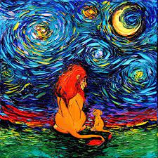 How did this affect this painting? Pop Culture Starry Night Scenes Look Like Cartoon Van Gogh Paintings