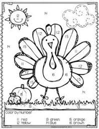 Freebie Turkey Color By Number Thanksgiving Classroom Thanksgiving Kindergarten Thanksgiving Preschool